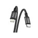 Кабель Type-C - Lightning Hoco X14 (3A, 20W, PD, оплетка нейлон) Черный