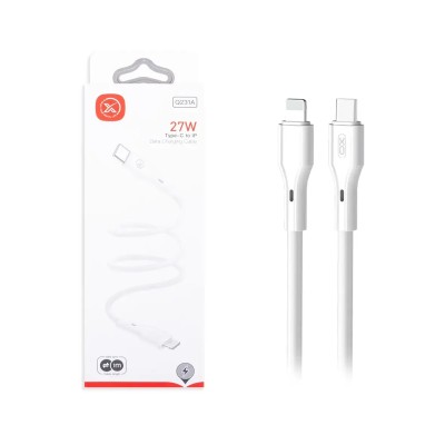 Кабель Type-C - Lightning XO NBQ231A (3A, 27W, PD) Белый