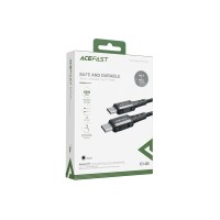 Кабель Type-C - Type-C Acefast C1-03 (3A, 60W, PD, оплетка нейлон, 1,2 м) Черный