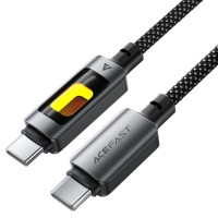 Кабель Type-C - Type-C Acefast C21-03 (3A, 60W, PD, оплетка нейлон, 1,2 м) Черный