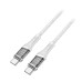 Кабель Type-C - Type-C Hoco U111 (5A, 60W, оплетка нейлон, 1,2 м) Серый
