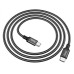 Кабель Type-C - Type-C Hoco X14 (3A, 60W, PD, оплетка нейлон) Черный