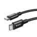 Кабель Type-C - Type-C Hoco X14 (3A, 60W, PD, оплетка нейлон) Черный