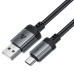 Кабель USB - Type-C Acefast C20-04 (3A, оплетка нейлон, 1,2 м) Черный