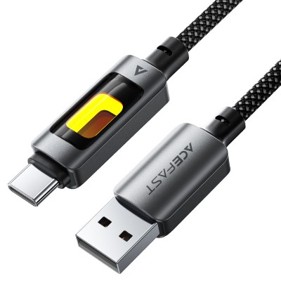 Кабель USB - Type-C Acefast C21-04 (3A, оплетка нейлон, 1,2 м) Черный