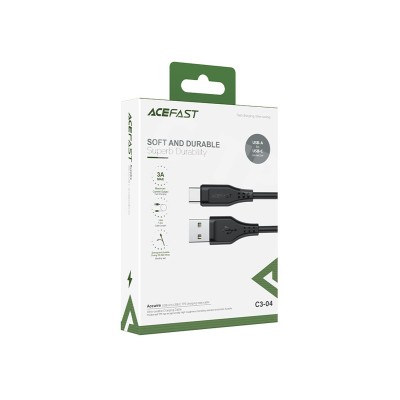 Кабель USB - Type-C Acefast C3-04 (3A, 1,2 м) Черный