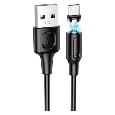 Кабель USB - Type-C Borofone BX41 (3A, магнитный) Черный