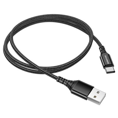 Кабель USB - Type-C Borofone BX54 (2.4A, оплетка нейлон) Черный