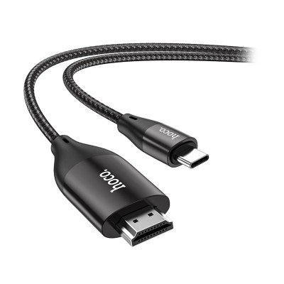 Кабель Type-C - HDMI Hoco UA16 (4K/30 Hz, оплетка нейлон, 2 м) Серый