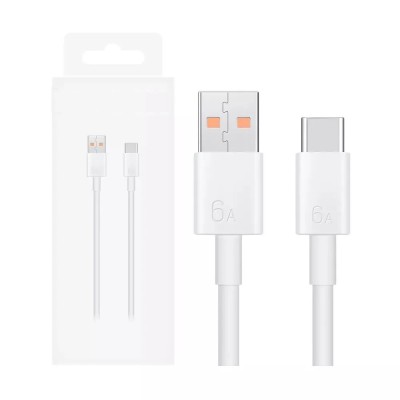 Кабель USB - Type-C для Huawei (6A, 66W, чип SuperCharger) Белый - OR