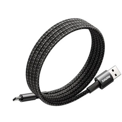 Кабель USB - Type-C Remax C02-AC (66W, PD, оплетка нейлон, магнитное крепление, 1,2 м) Черный