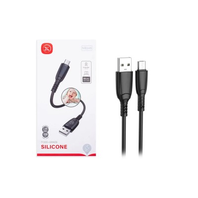 Кабель USB - Type-C XO NB245 (2.4A, силикон) Черный
