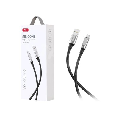 Кабель USB - Type-C XO NB251 (6A, силикон) Черный