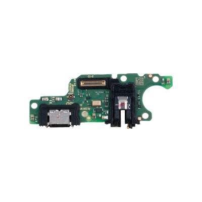 Шлейф для Huawei Honor X6c плата на системный разъем/разъем гарнитуры/микрофон - Премиум