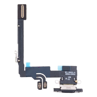 Шлейф для iPhone 16 Pro на системный разъем/микрофон Черный - Премиум