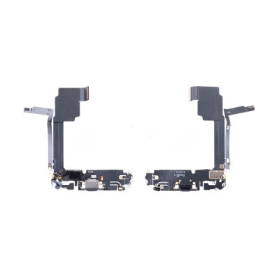 Шлейф для iPhone 16 Pro Max на системный разъем/микрофон Черный - Премиум