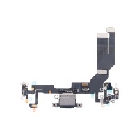 Шлейф для Apple iPhone 16e на системный разъем/микрофон Черный - Премиум