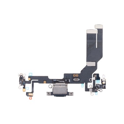 Шлейф для Apple iPhone 16e на системный разъем/микрофон Черный - Премиум