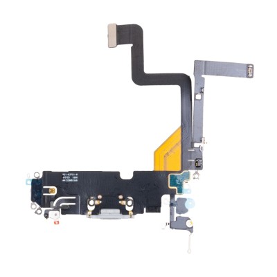 Шлейф для Apple iPhone 14 Pro (A2891) на системный разъем/микрофон Белый - Премиум