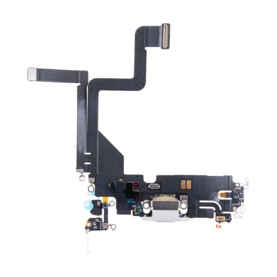 Шлейф для Apple iPhone 14 Pro (A2891) на системный разъем/микрофон Белый - Премиум