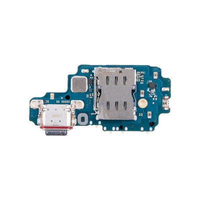 Шлейф для Samsung S908U Galaxy S22 Ultra плата системный разъем/разъем SIM/микрофон - Премиум