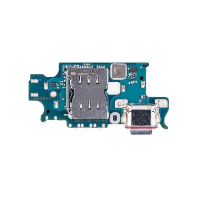 Шлейф для Samsung S916E Galaxy S23+плата системный разъем/разъем SIM/микрофон - Премиум