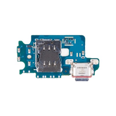 Шлейф для Samsung S921E Galaxy S24 плата системный разъем/разъем SIM/микрофон - Премиум
