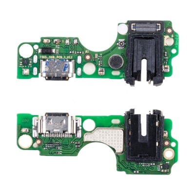 Шлейф для Tecno Spark 10 4G плата на системный разъем/разъем гарнитуры/микрофон - Премиум Шлейф для Tecno Spark 10 4G плата на системный разъем/разъем гарнитуры/микрофон - Премиум