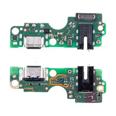 Шлейф для Tecno Spark 20 плата на системный разъем/разъем гарнитуры/микрофон - Премиум Шлейф для Tecno Spark 20 плата на системный разъем/разъем гарнитуры/микрофон - Премиум