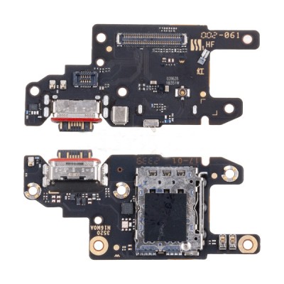 Шлейф для Xiaomi Redmi Note 13 Pro 5G плата на системный разъем/разъем SIM/микрофон - Премиум