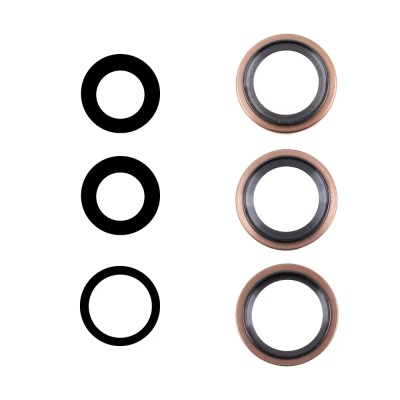 Стекло камеры для iPhone 16 Pro/iPhone 16 Pro Max (комплект 3 шт.) Бежевый