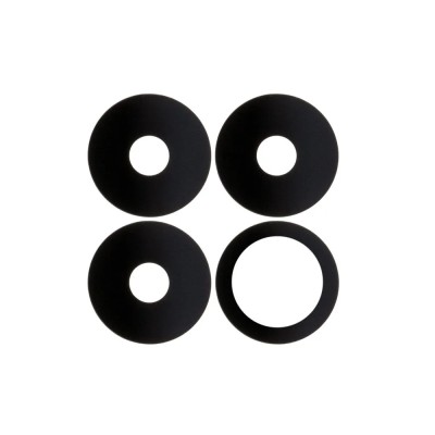 Стекло камеры для Realme 8 4G/Realme 8 Pro (комплект 4 шт.) Черный