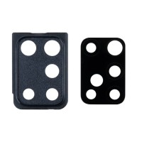 Стекло камеры для Samsung A217F Galaxy A21s в сборе с рамкой Черный