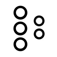 Стекло камеры для Samsung A336B Galaxy A33 5G (комплект 5 шт.) Черный