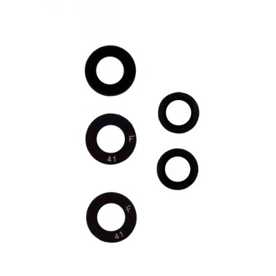 Стекло камеры для Samsung A525F Galaxy A52/Samsung A526B Galaxy A52 5G/Samsung A528B Galaxy A52s 5G (комплект 5 шт.) Черный