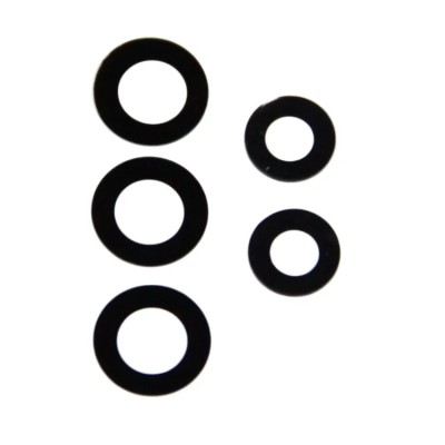 Стекло камеры для Samsung A736B Galaxy A73 5G (комплект 5 шт.) Черный