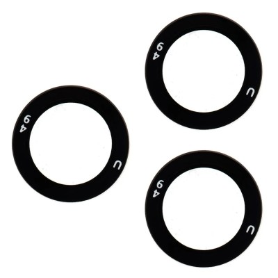 Стекло камеры для Samsung G991B Galaxy S21/Samsung G996B Galaxy S21+ (комплект 3 шт.) Черный