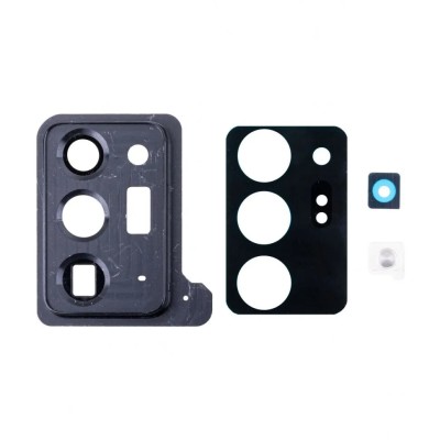 Стекло камеры для Samsung N985F Galaxy Note 20 Ultra в сборе с рамкой Черный