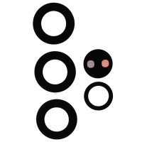 Стекло камеры для Samsung S918B Galaxy S23 Ultra (комплект 5 шт.) Черный