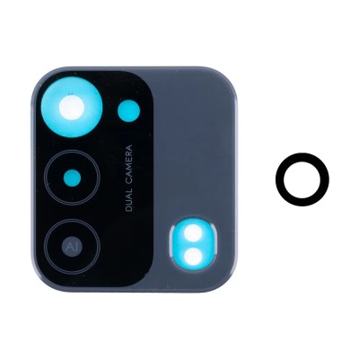 Стекло камеры для Tecno Spark 8C (комплект 2 шт.) Черный