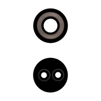 Стекло камеры для Tecno Spark 9 Pro (комплект 2 шт.) Черный