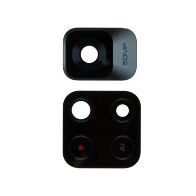 Стекло камеры для Xiaomi Poco M4 Pro 5G (комплект 2 шт.) Черный