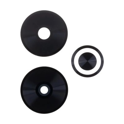 Стекло камеры для Xiaomi Poco M6 4G (комплект 3 шт.) Черный