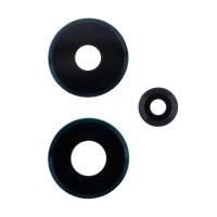 Стекло камеры для Xiaomi Poco M6 Pro 4G (комплект 3 шт.) Черный