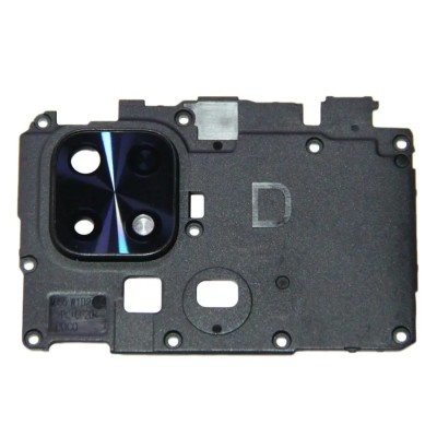 Стекло камеры для Xiaomi Redmi 10C в сборе с рамкой Черный
