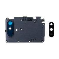 Стекло камеры для Xiaomi Redmi 9A в сборе с рамкой Черный