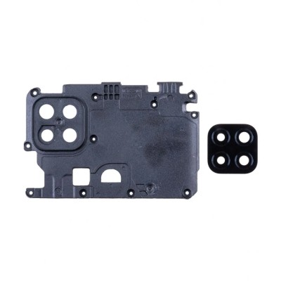 Стекло камеры для Xiaomi Redmi 9C в сборе с рамкой Черный