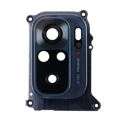 Стекло камеры для Xiaomi Redmi Note 10/Xiaomi Redmi Note 10S/Xiaomi Poco M5s в сборе с рамкой Черный