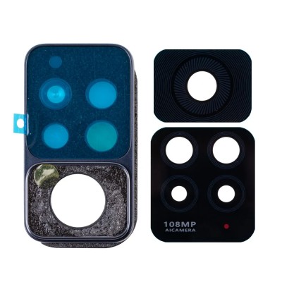 Стекло камеры для Xiaomi Redmi Note 11 Pro 4G в сборе с рамкой Черный