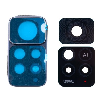 Стекло камеры для Xiaomi Redmi Note 11 Pro 5G в сборе с рамкой Черный